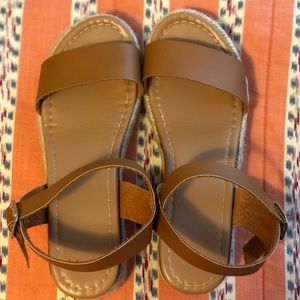 Women’s Brown Leather Espadrilles